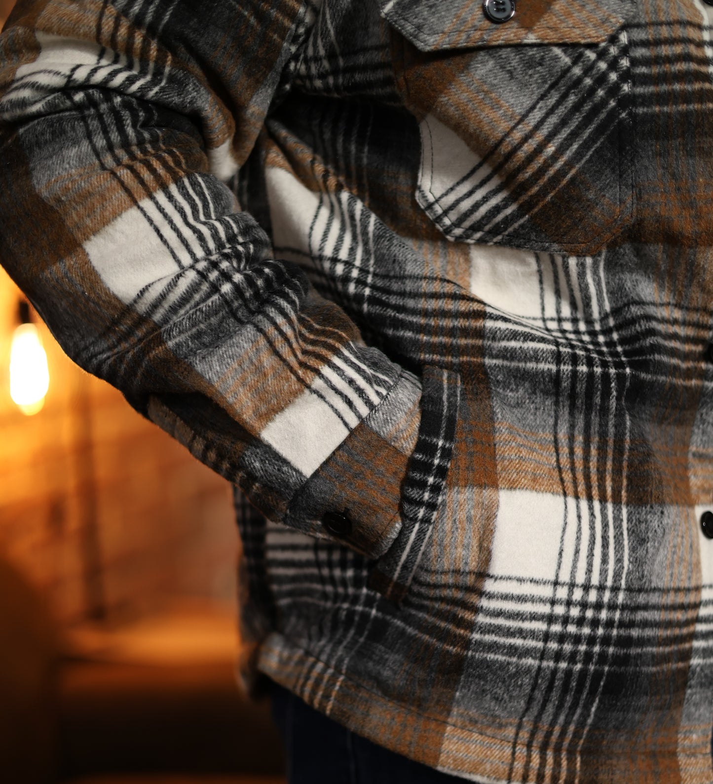 Sur-chemise à carreaux