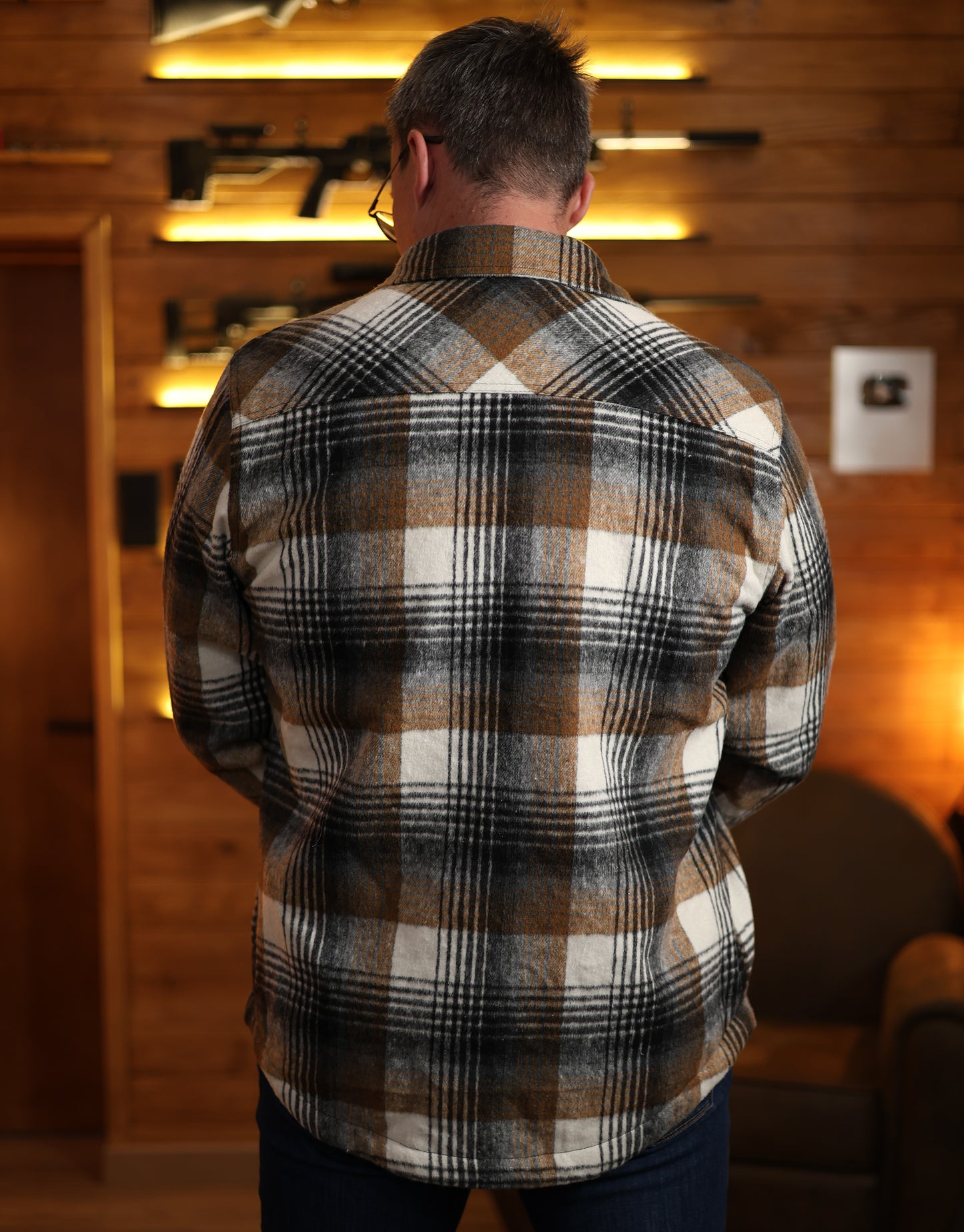 Sur-chemise à carreaux