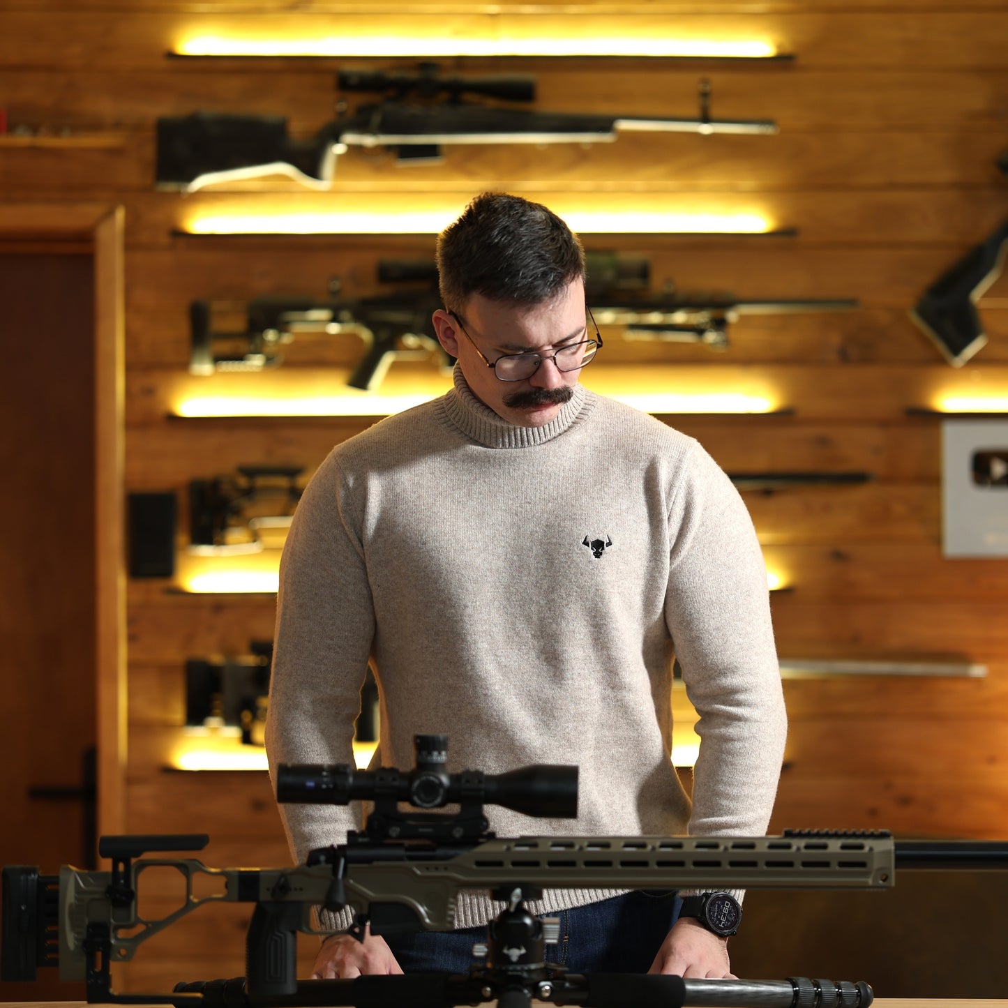 Pull col roulé laine Merinos